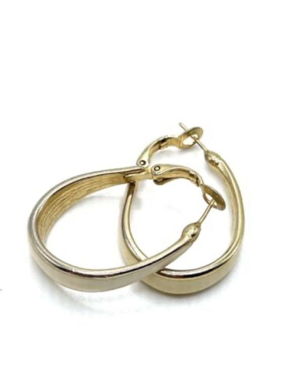 Vintage Goldette Enamel Hoop Earrings